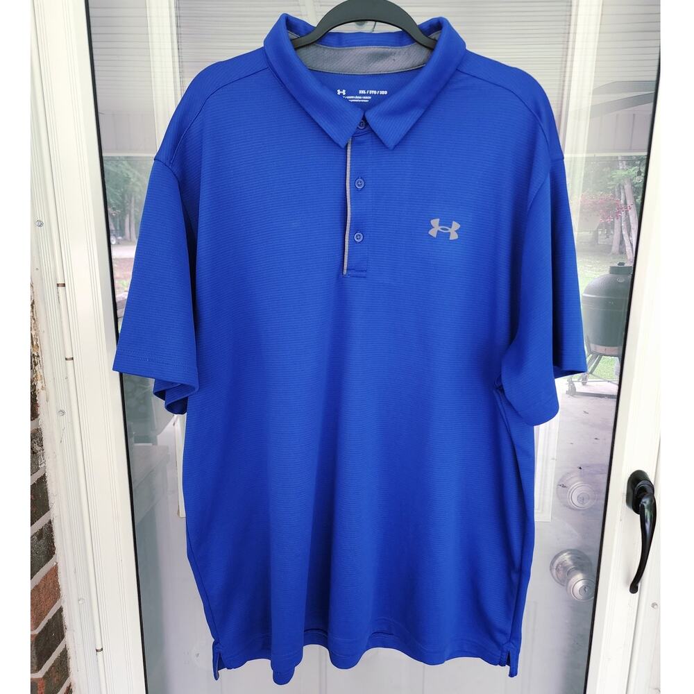 Under Armour Mens 3XL Blue UA Tech Short Sleeve Performance Polo